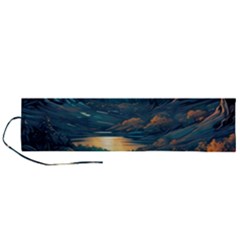 Forest River Night Evening Moon Roll Up Canvas Pencil Holder (l) by pakminggu