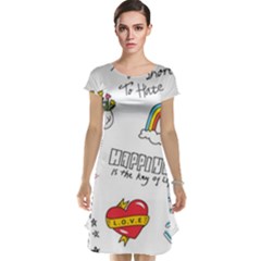 Abstract Fashion Background Suitable Fabric Printing Cap Sleeve Nightdress by pakminggu