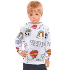 Abstract Fashion Background Suitable Fabric Printing Kids  Hooded Pullover by pakminggu