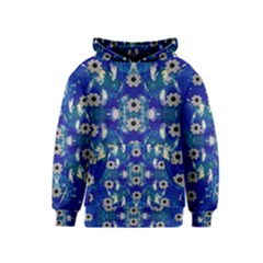 Oilpainting Blue Flowers In The Peaceful Night Kids  Pullover Hoodie