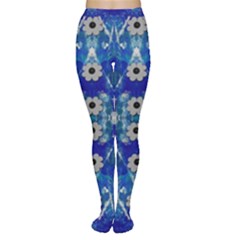 Oilpainting Blue Flowers In The Peaceful Night Tights