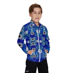 Oilpainting Blue Flowers In The Peaceful Night Kids  Windbreaker