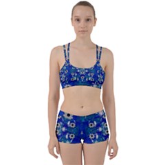 Oilpainting Blue Flowers In The Peaceful Night Perfect Fit Gym Set