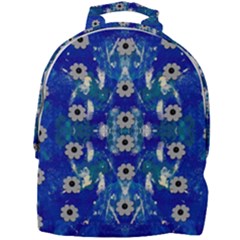 Oilpainting Blue Flowers In The Peaceful Night Mini Full Print Backpack by pepitasart