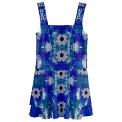 Oilpainting Blue Flowers In The Peaceful Night Kids  Layered Skirt Swimsuit by pepitasart