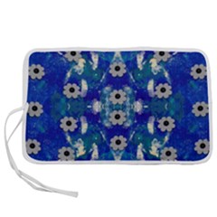 Oilpainting Blue Flowers In The Peaceful Night Pen Storage Case (s) by pepitasart