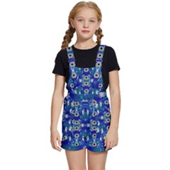 Oilpainting Blue Flowers In The Peaceful Night Kids  Short Overalls by pepitasart