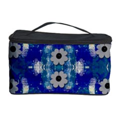 Oilpainting Blue Flowers In The Peaceful Night Cosmetic Storage Case by pepitasart