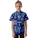 Oilpainting Blue Flowers In The Peaceful Night Kids  Short Sleeve Shirt View1