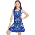 Oilpainting Blue Flowers In The Peaceful Night Kids  Lightweight Sleeveless Dress View1