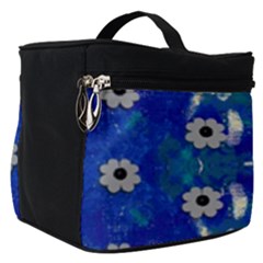 Oilpainting Blue Flowers In The Peaceful Night Make Up Travel Bag (small) by pepitasart