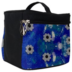 Oilpainting Blue Flowers In The Peaceful Night Make Up Travel Bag (big) by pepitasart