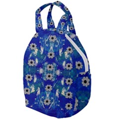 Oilpainting Blue Flowers In The Peaceful Night Travel Backpack by pepitasart