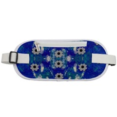 Oilpainting Blue Flowers In The Peaceful Night Rounded Waist Pouch by pepitasart