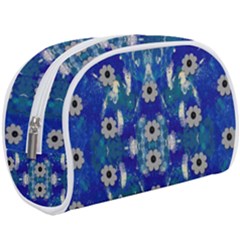 Oilpainting Blue Flowers In The Peaceful Night Make Up Case (large) by pepitasart