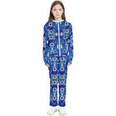 Oilpainting Blue Flowers In The Peaceful Night Kids  Tracksuit by pepitasart