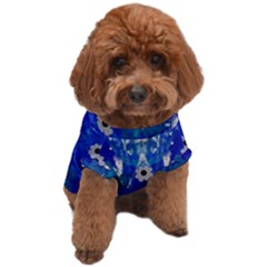 Oilpainting Blue Flowers In The Peaceful Night Dog T-shirt by pepitasart