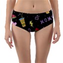 Cute-girl-things-seamless-background Reversible Mid-Waist Bikini Bottoms View3