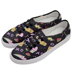 Cute-girl-things-seamless-background Women s Classic Low Top Sneakers by pakminggu