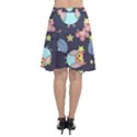 Owl-stars-pattern-background Chiffon Wrap Front Skirt View2