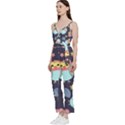 Owl-stars-pattern-background V-Neck Camisole Jumpsuit View2