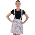 Seamless-pattern-with-cute-rabbit-character Velvet Suspender Skater Skirt View1