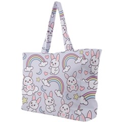 Seamless-pattern-with-cute-rabbit-character Simple Shoulder Bag by pakminggu