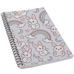 Seamless-pattern-with-cute-rabbit-character 5 5  X 8 5  Notebook by pakminggu