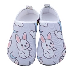 Seamless-pattern-with-cute-rabbit-character Men s Sock-style Water Shoes by pakminggu