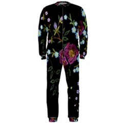 Embroidery-trend-floral-pattern-small-branches-herb-rose Onepiece Jumpsuit (men) by pakminggu