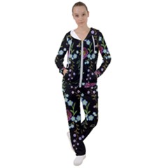 Embroidery-trend-floral-pattern-small-branches-herb-rose Women s Tracksuit by pakminggu