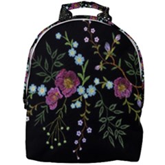 Embroidery-trend-floral-pattern-small-branches-herb-rose Mini Full Print Backpack by pakminggu