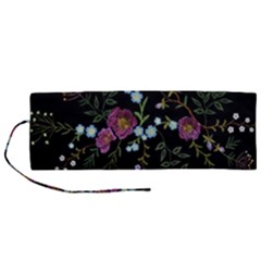 Embroidery-trend-floral-pattern-small-branches-herb-rose Roll Up Canvas Pencil Holder (m) by pakminggu