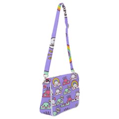 Cloud-seamless-pattern -- Shoulder Bag With Back Zipper by pakminggu