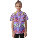 Cloud-seamless-pattern -- Kids  Short Sleeve Shirt View1