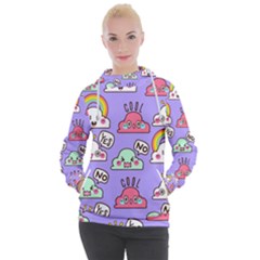 Cloud-seamless-pattern -- Women s Hooded Pullover by pakminggu