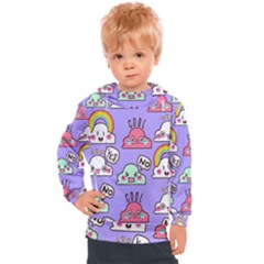 Cloud-seamless-pattern -- Kids  Hooded Pullover by pakminggu