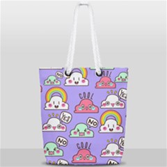 Cloud-seamless-pattern -- Full Print Rope Handle Tote (small) by pakminggu