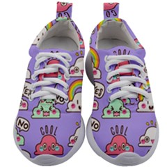 Cloud-seamless-pattern -- Kids Athletic Shoes by pakminggu