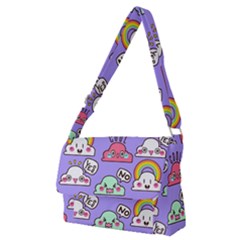 Cloud-seamless-pattern -- Full Print Messenger Bag (m) by pakminggu