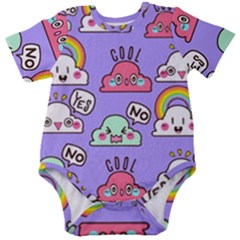 Cloud-seamless-pattern -- Baby Short Sleeve Bodysuit by pakminggu