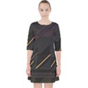 Gradient-geometric-shapes-dark-background Quarter Sleeve Pocket Dress View1