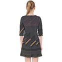 Gradient-geometric-shapes-dark-background Quarter Sleeve Pocket Dress View2