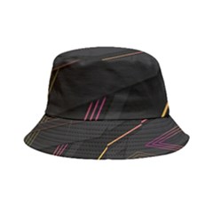 Gradient-geometric-shapes-dark-background Inside Out Bucket Hat by pakminggu