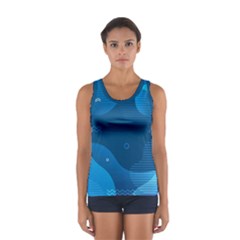 Abstract-classic-blue-background Sport Tank Top  by pakminggu