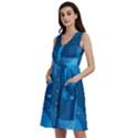 Abstract-classic-blue-background Sleeveless Dress With Pocket View2