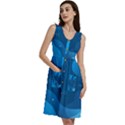 Abstract-classic-blue-background Sleeveless Dress With Pocket View3