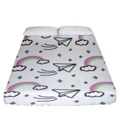 Cute-art-print-pattern Fitted Sheet (king Size) by pakminggu