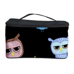 Cute-owl-doodles-with-moon-star-seamless-pattern Cosmetic Storage Case by pakminggu