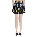 Cute-owl-doodles-with-moon-star-seamless-pattern Pleated Mini Skirt View2